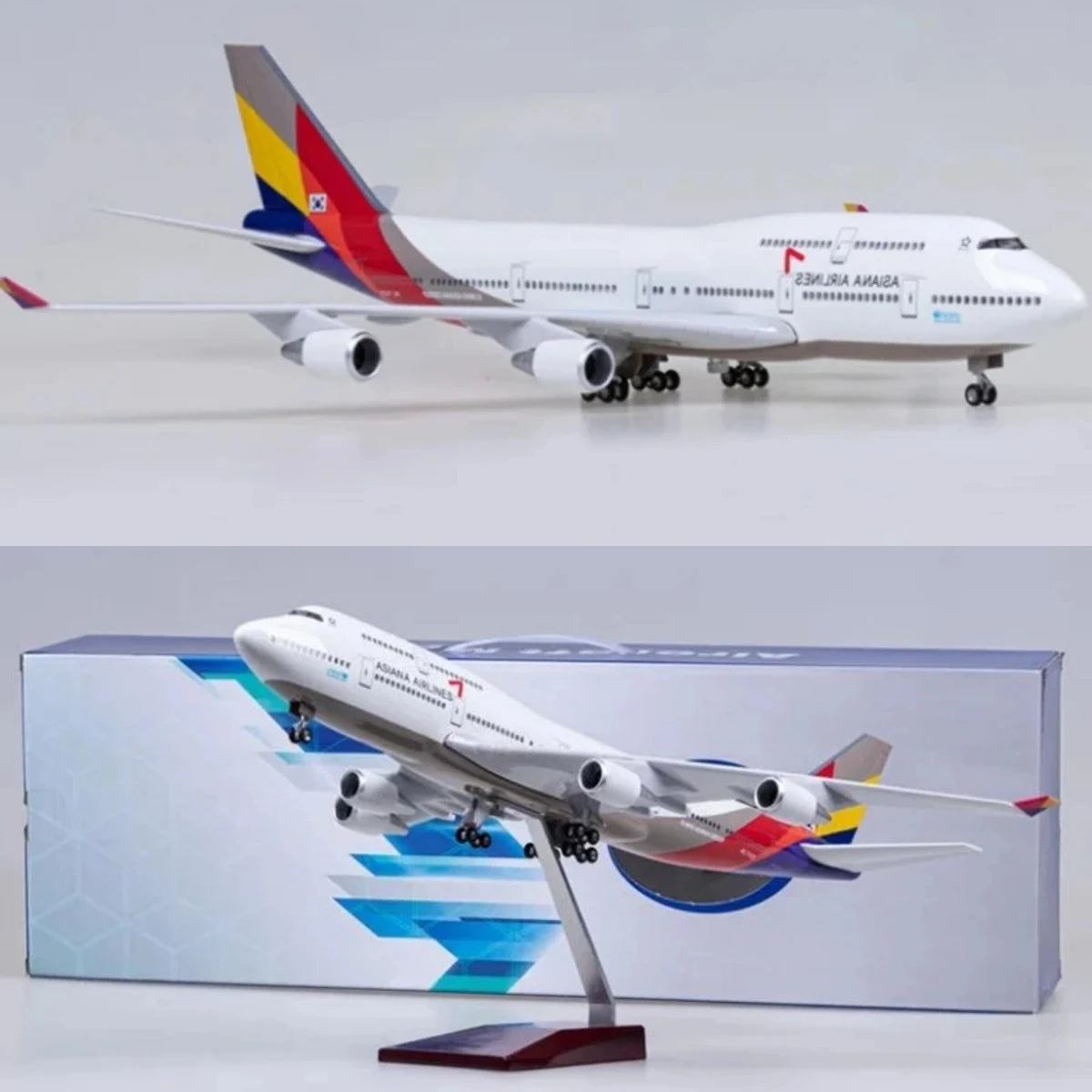 Asiana Airlines B747/A380 Model Aircraft